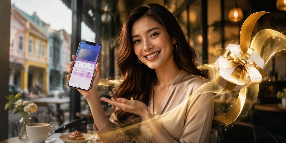 Pemain menggunakan telefon pintar untuk bermain roulette kasino mudah alih di Penang
